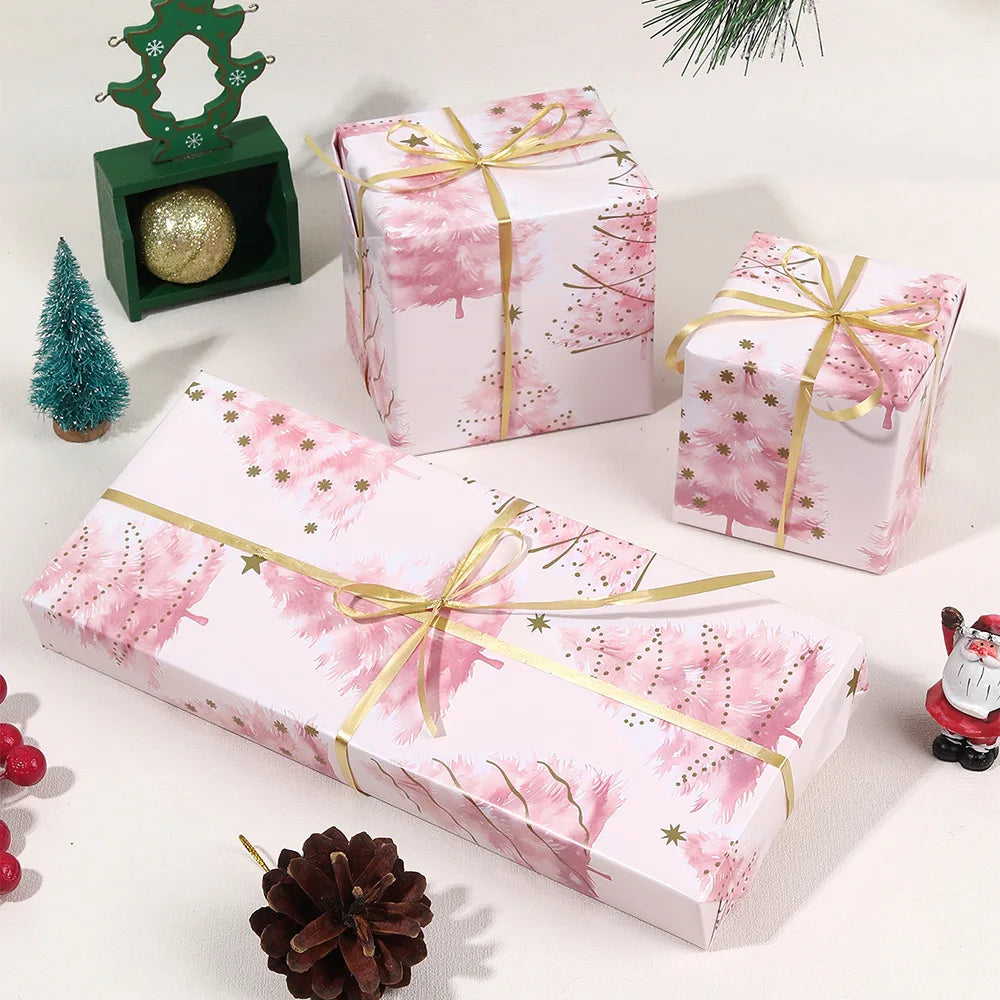 Pink Holiday Gift Wrap