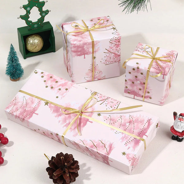 Pink Holiday Gift Wrap