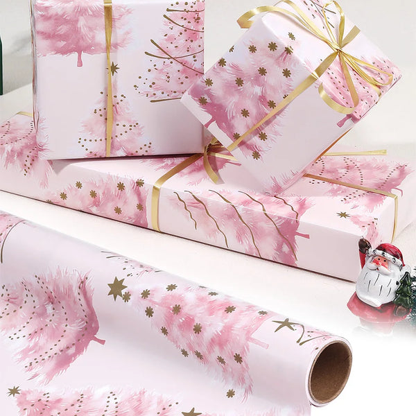 Pink Holiday Gift Wrap