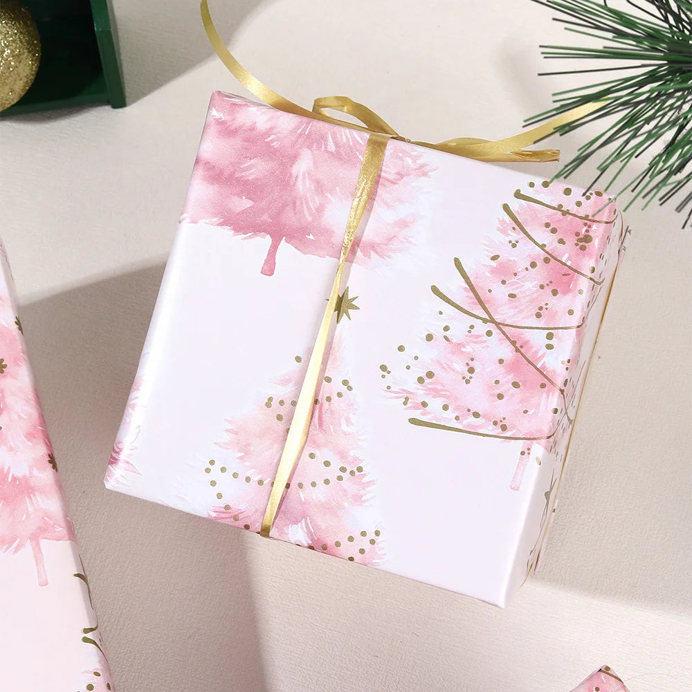 Pink Holiday Gift Wrap